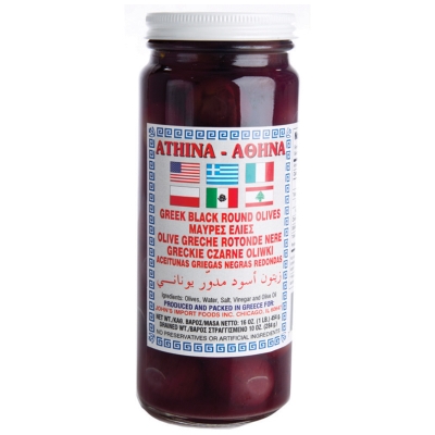 GREEK BLACK OLIVES ROUND