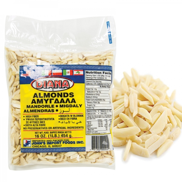 ALMONDS BLANCHED SLIVERED