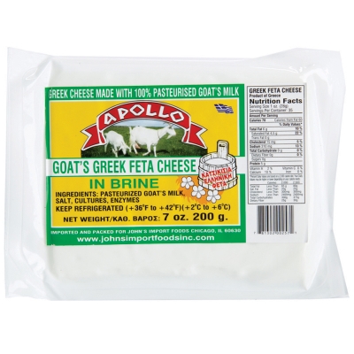 APOLLO GREEK FETA CHEESE, 100% GOAT&#039;S MILK