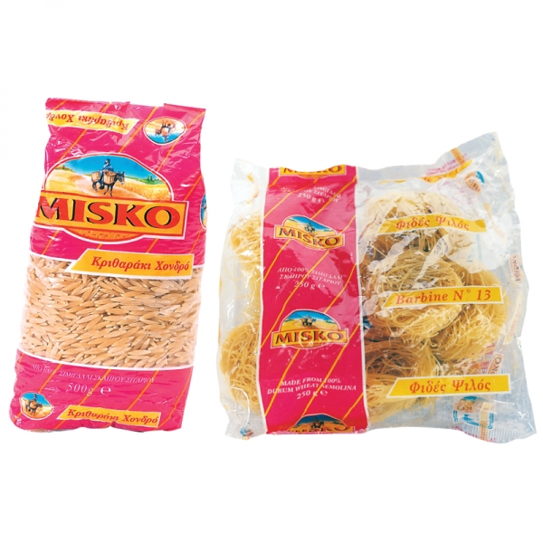 PASTA MISKO, ORZO, ASTRAKI, COUSCOUS, PEPONAKI, SOUSSAMAKI, FIDES