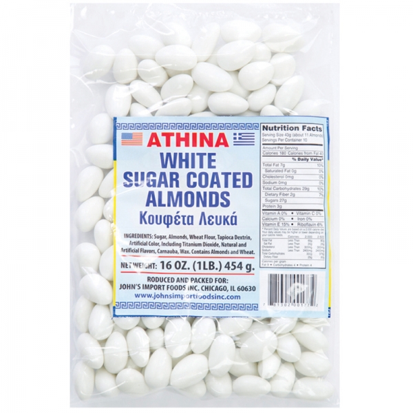 WHITE SUGAR COATED ALMONDS