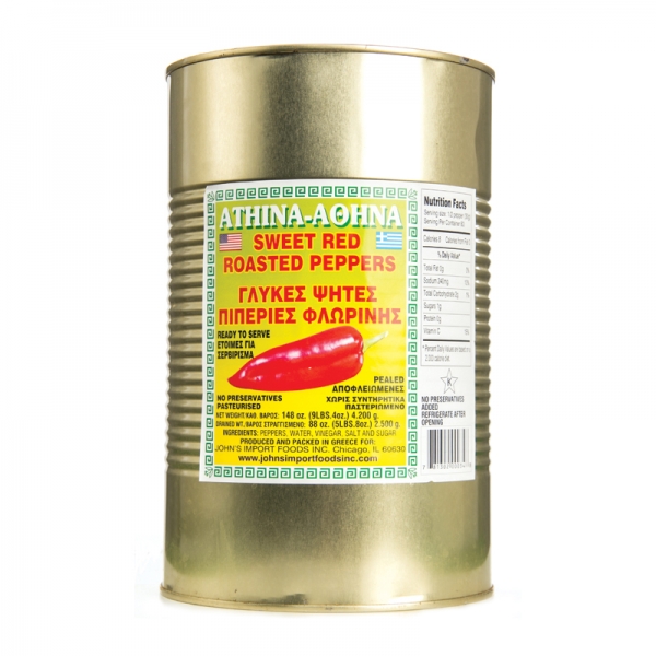 SWEET RED ROASTED PEPPERS, GREEK