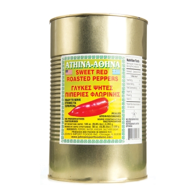 SWEET RED ROASTED PEPPERS, GREEK