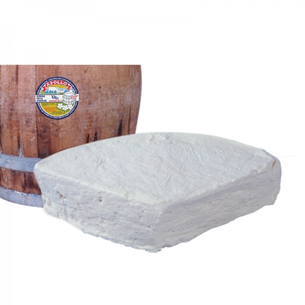 APOLLO GREEK FETA CHEESE, TRIANGLE FROM WOOD BARREL 100% SHEEP&#039;S MILK, IN BRINE