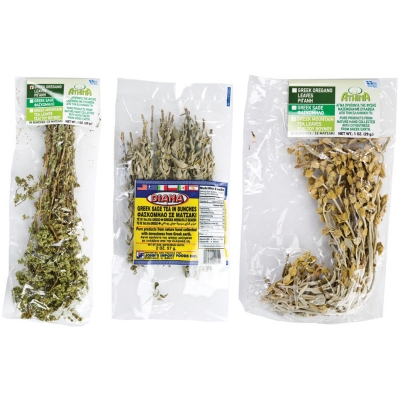 OREGANO BUNCHES, SAGE BUNCHES AND MOUNTAIN TEA, GREEK