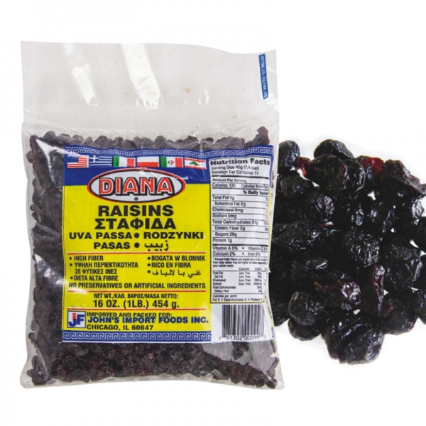 NATURAL BLACK RAISINS, GREEK