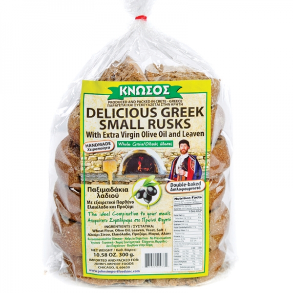 DELICIOUS SMALL RUSKS, WITH OLIVE OIL AND LEAVEN, KRITIS, GREEK