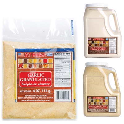 GARLIC POWDER AND GRANULATED