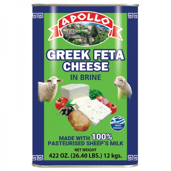 APOLLO GREEK FETA CHEESE, 100% SHEEP&#039;S MILK IN BRINE